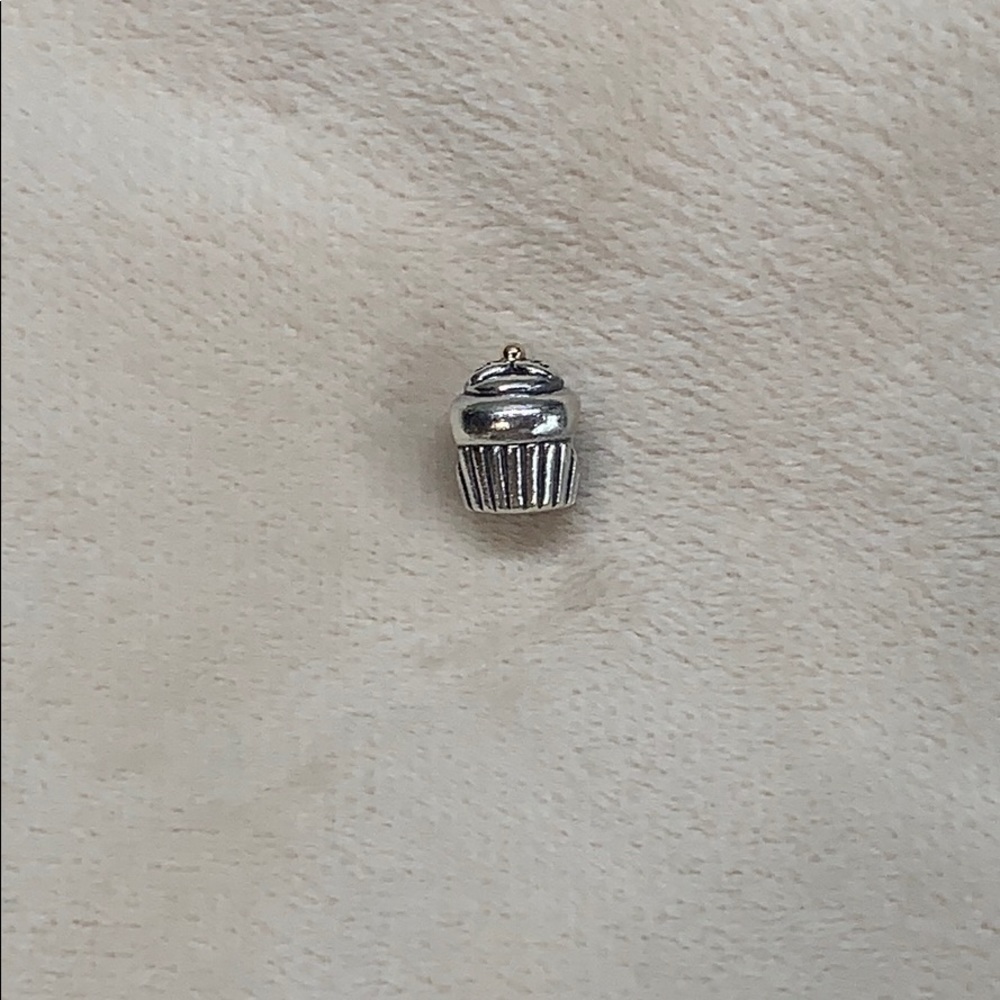 14K Gold Cherry Pandora Cupcake Charm
